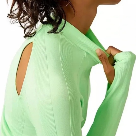 NWT free people movement- Size S -offside layer in Lime Zest - Picture 2 of 10